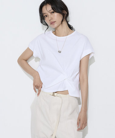 〔 TALLサイズ 〕 コットン強撚ポンチ デザインタックシャツ