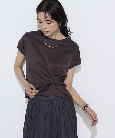 〔 TALLサイズ 〕 コットン強撚ポンチ デザインタックシャツ