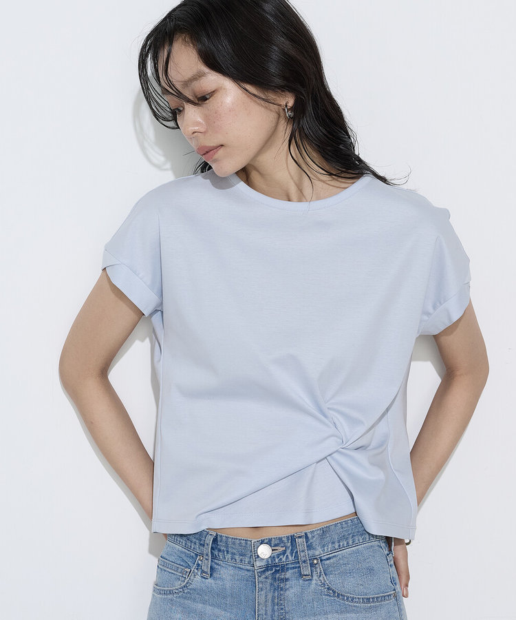 〔 TALLサイズ 〕 コットン強撚ポンチ デザインタックシャツ