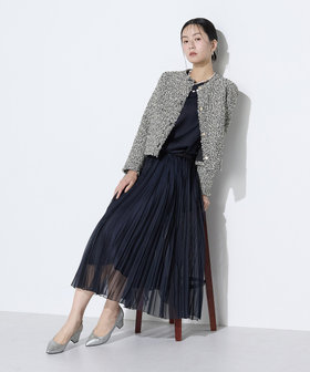 taka524524 TALLサイズ 〕 セレモニーツイード ノーカラージャケット（76-02JO02