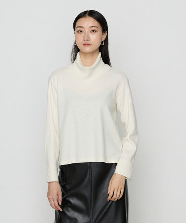 〔 TALLサイズ 〕 【2WAY】ウールスムースジャージー リブ付きプルオーバー