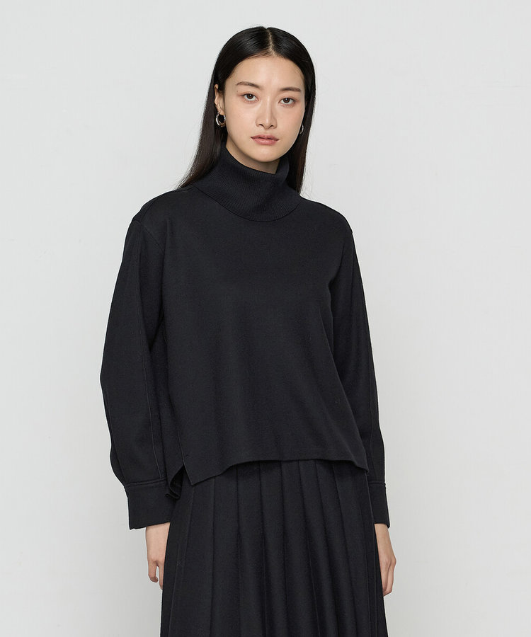 〔 TALLサイズ 〕 【2WAY】ウールスムースジャージー リブ付きプルオーバー