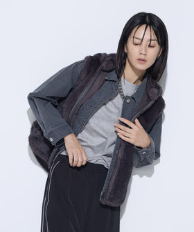 TALLサイズ 〕 エコファー リバーシブルジレ（76-09VM07-205）｜K.T