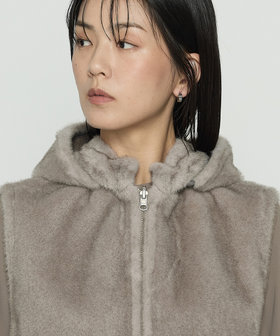 TALLサイズ 〕 エコファー リバーシブルジレ（76-09VM07-205）｜K.T