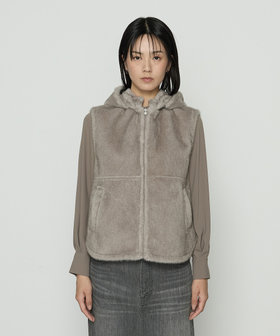 【FBK様】専用 TALLサイズ 〕 エコファー リバーシブルジレ（76-09VM07-205）｜K.T