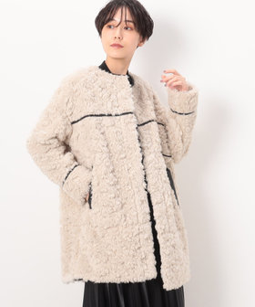 TALLサイズ 〕 フェイクファー ロングブルゾン（76-11ME03-203