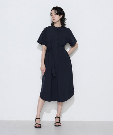 〔 TALLサイズ 〕 タイプライター ロングシャツドレス