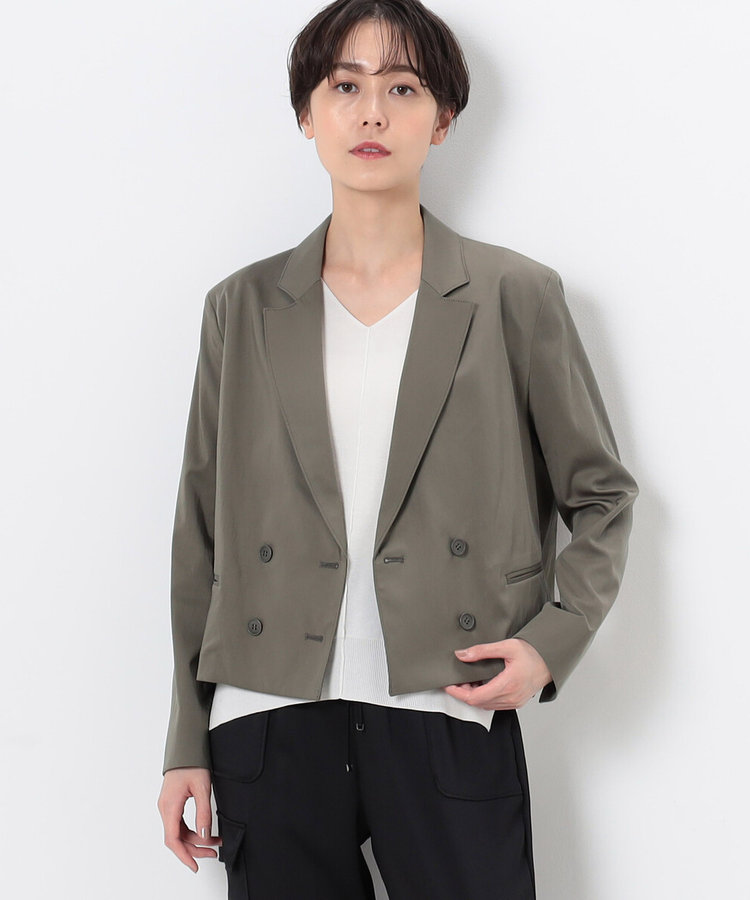 PLEATS PLEASE オリーブ色ジップアップジャケット Pleats please issey miyake/zip - Gem