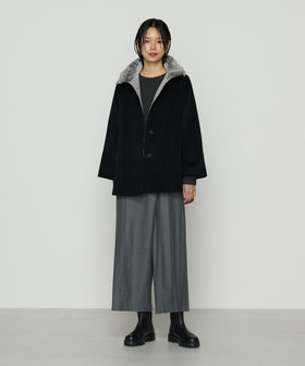 定価20万✨クロエ♡ノーカラーショートコート 2021AW キャメル　ウール　絹 marvelous by Pierrot ショートコート ノーカラー アウター