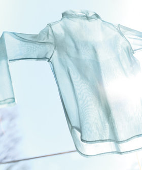 〔 TALLサイズ 〕 デニムライクプリント シアープルオーバー