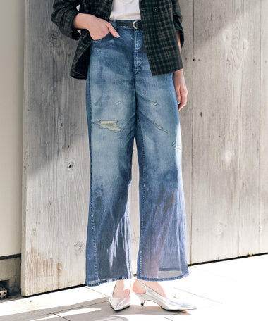 〔 TALLサイズ 〕 フューチャーアーカイブ  アートデニムパンツ