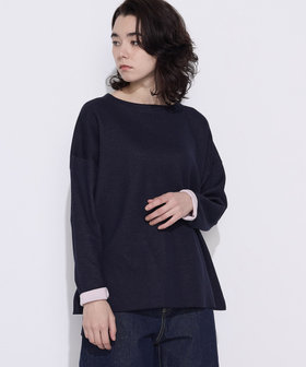 2WAY】ウールスムースジャージー リブ付きプルオーバー（01-07HK03-205