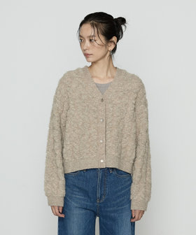 TALLサイズ 〕 パイル編み Vネックカーディガン（76-45IM06-205）｜K.T