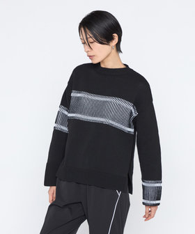 畦ライン入 ニットプルオーバー
