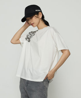 星柄プリント Tシャツ（77-02TM02-205）｜ベータ（β）｜【夏