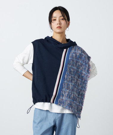 ブルーツイード フーディーベスト