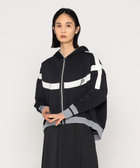 半円ライン入り ニットパーカー