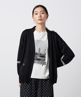 ハトメ付き ニットカーディガン