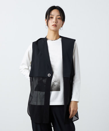 ハトメ付き フードジレ