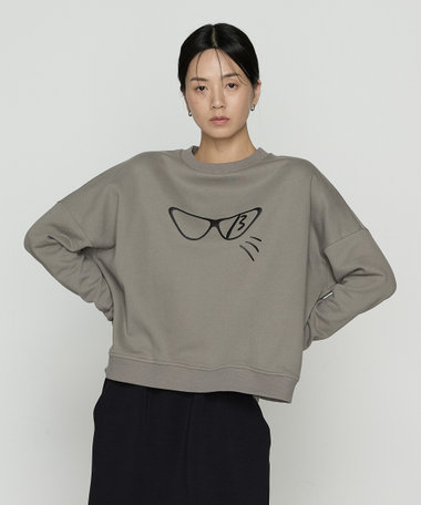 βメガネプリント プルオーバー