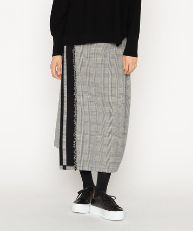 裏起毛グレンチェック スカート