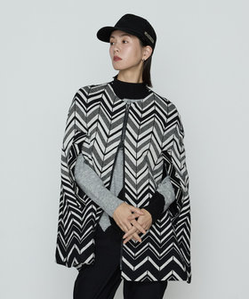 ヘリンボーンジャージー ケープ