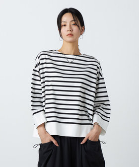 天竺ボーダー プルオーバー