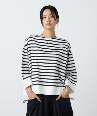 天竺ボーダー プルオーバー