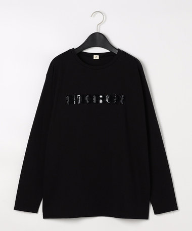 ファンクショナル天竺 スロッキー×スパンコール長袖Tシャツ