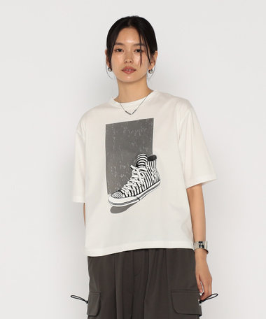 スニーカープリント 半袖Tシャツ