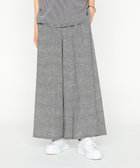 ツイードプリント クロップドワイドパンツ