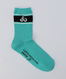ライン＋サイクリング刺繍 ソックス