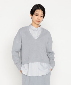 アパルトモン　GMTE '65 プリント グレー セーター サイズ 〕 ニットコール レイヤードセーター（78-04EM05-205