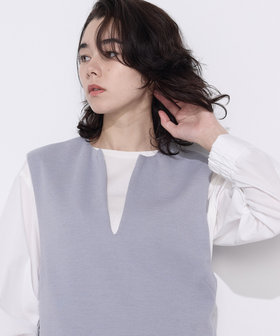 サイズ 〕 ケーブルニットベスト付き ワンピース（78-06OM01-205