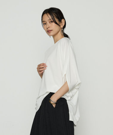 〔 +サイズ 〕 ハイテンションポンチライト ドルマンスリーブプルオーバー