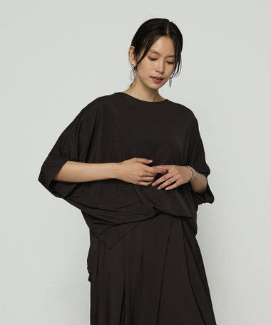 〔 +サイズ 〕 ハイテンションポンチライト ドルマンスリーブプルオーバー