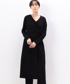〔+サイズ〕ハイテンションポンチ起毛 カシュクールドレス