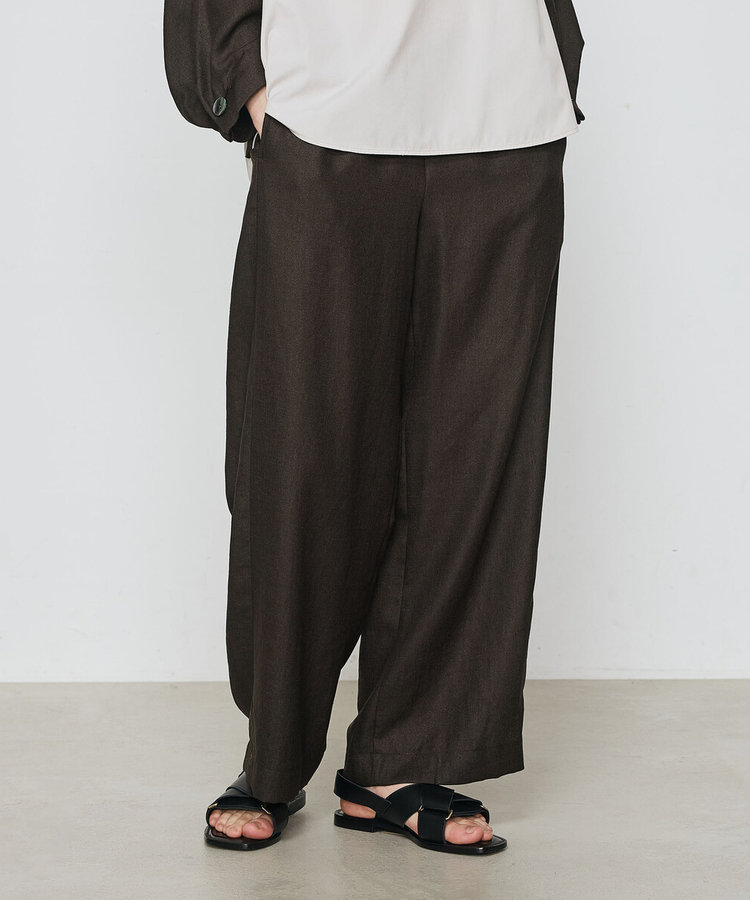 サイズ 〕 麻調合繊 ワイドパンツ（78-15PK01-205）｜Gabardine