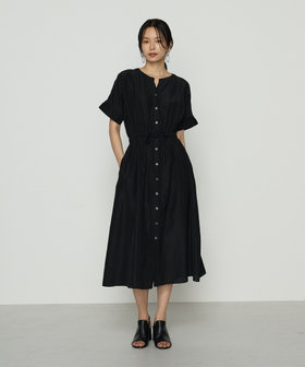 【Gabardine K.T】ギャバジンケーティー リネン 切替ワンピース L Gabardine K.T】ギャバジンケーティー リネン 切替ワンピース L