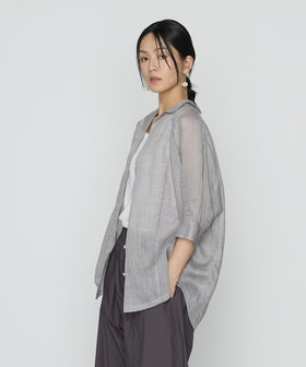 〔 +サイズ 〕 ラミーシャンブレー シアーシャツ