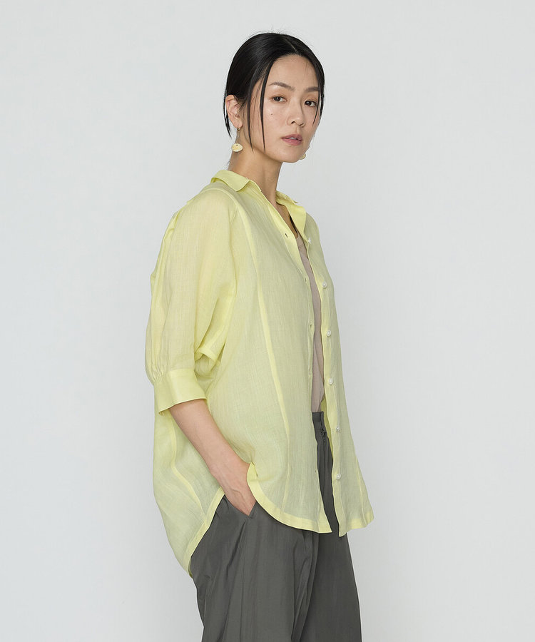 〔 +サイズ 〕 ラミーシャンブレー シアーシャツ