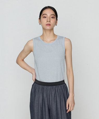 サイズ 〕 ラメテレコ タンクトップ（78-21EK06-205）｜ギャバジンK.T