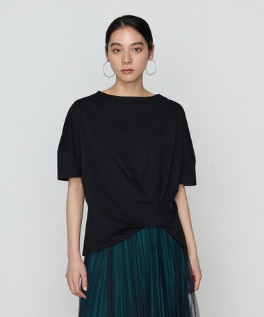 〔 +サイズ 〕 プレーティング天竺 ワンタックプルオーバー