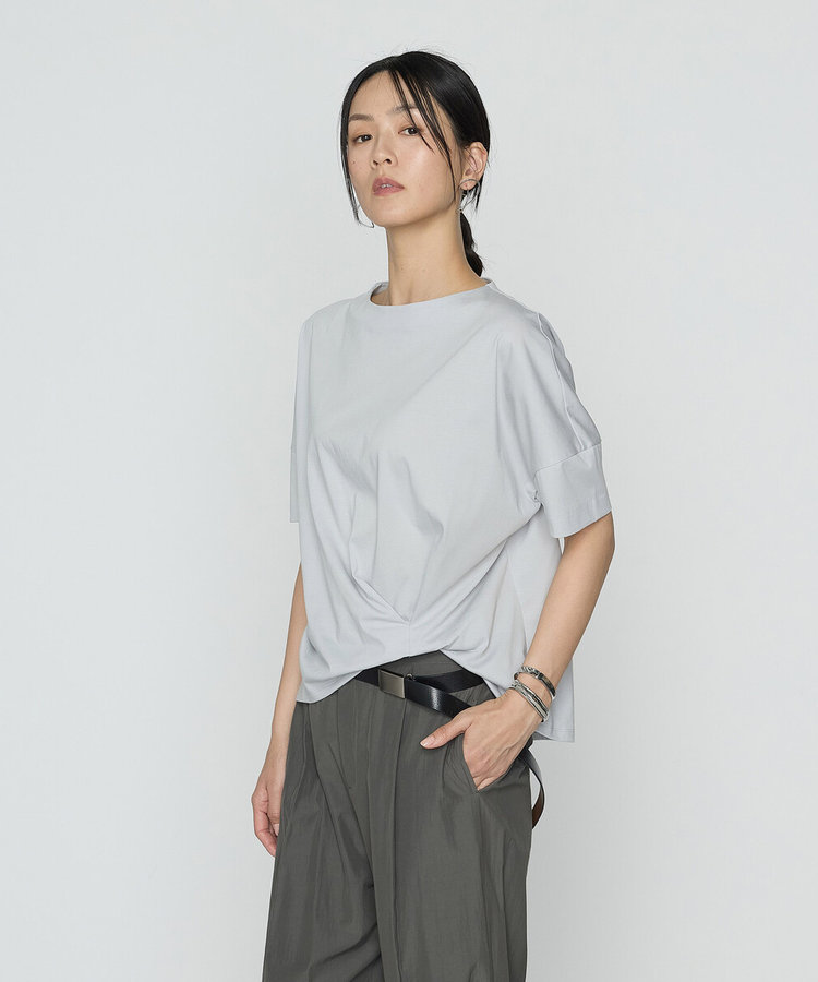 〔 +サイズ 〕 プレーティング天竺 ワンタックプルオーバー