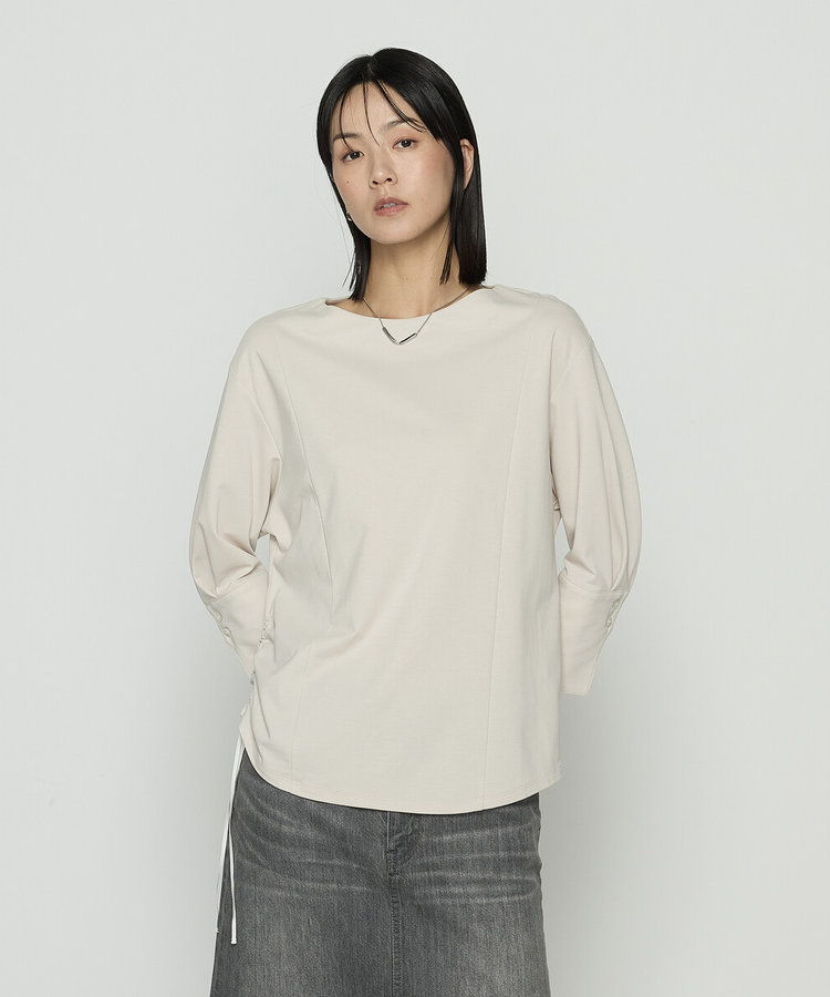 〔 +サイズ 〕 80／-ポンチ ブラウス見えプルオーバー