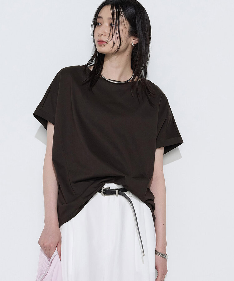 〔 +サイズ 〕 プレーティング天竺 ゆったりプルオーバー