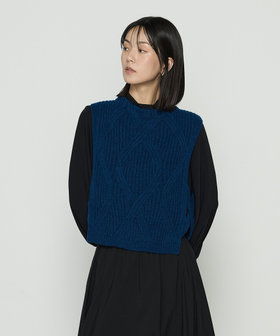 サイズ 〕 マシュマロブークレー ニットベスト（78-31IM02-205