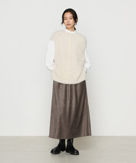 サイズ 〕 マイクロナイロン フェザーヤーン2wayニットベスト（78