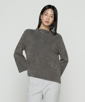 〔 +サイズ 〕 ストレッチモール マシュマロニットミラノリブセーター