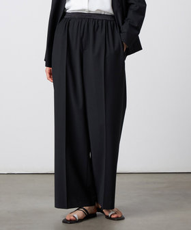 【セットアップ対応】2WAYストレッチ ワイドパンツ ブラック